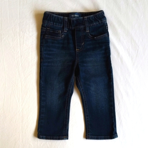 old navy pull-on dark wash skinny jeans 24 months baby girl - Picture 1 of 7